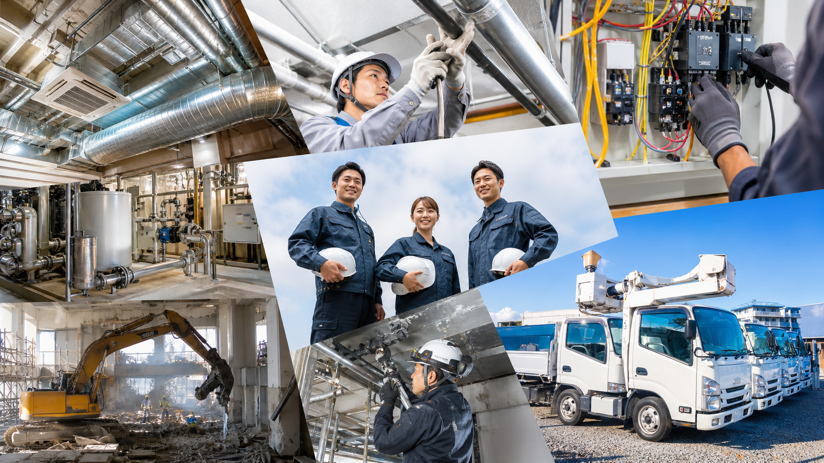 空調・配管・電気・車両の仕事イメージ